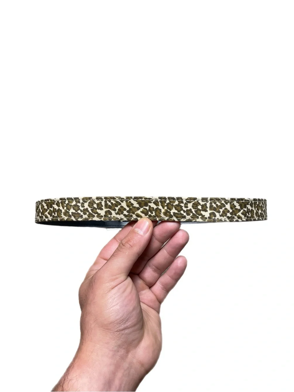 Y2K 2000s Donna Katz Leopard Print Belt